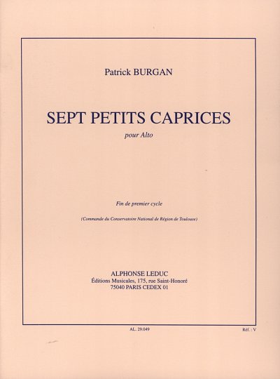 P. Burgan: Patrick Burgan: 7 Petites Caprices, Va (Part.)
