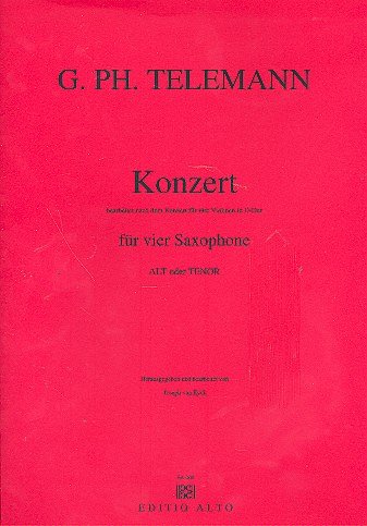 G.P. Telemann: Konzert D-Dur - 4 Vl Str