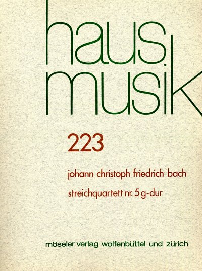 J.C.F. Bach: Streichquartett Nr. 5 G-Dur