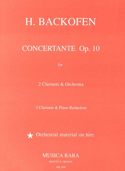 Backofen Johann Georg Heinrich: Sinfonia Concertante Op 10