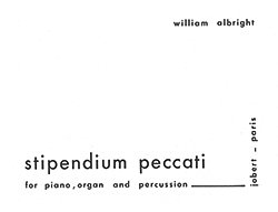 W. Albright: Stipendium Peccati (Pa+St)