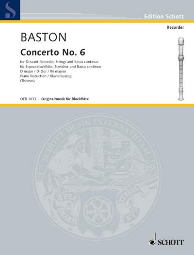 DL: J. Baston: Concerto No. 6 D-Dur, SbflStrBc (KASt)
