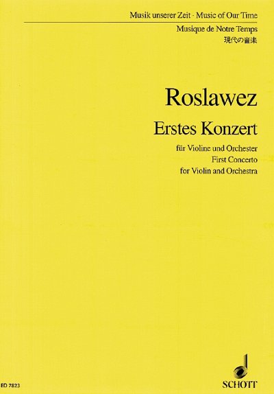 N. Roslawez: Erstes Konzert