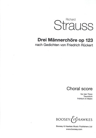 R. Strauss: Drei Mannerchore - Choral Score, Mch4 (Chpa)