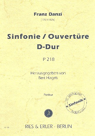 F. Danzi: Sinfonie / Ouvertüre D-Dur, Sinfo (Part.)