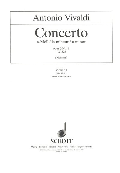 AQ: A. Vivaldi: L'Estro Armonico op. 3/8 RV 522  (B-Ware)