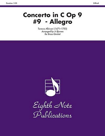 T. Albinoni: Concerto in C op. 9/9 - Allegro, 5Blech (Pa+St)
