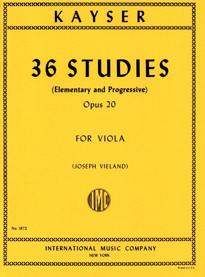 H.E. Kayser: 36 Studi Op. 20 (Vieland), Va