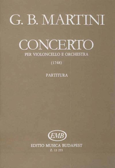 G.B. Martini: Concerto in Re maggiore, VcOrch (Part.)