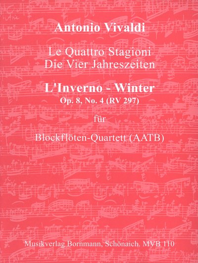 A. Vivaldi: CONCERTO F-MOLL OP 8/4 RV 29., 4 Blockfloeten (A