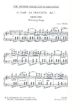 G. Verdi: Brindisi (Traviata), GesKlav