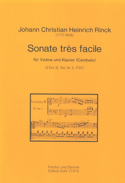 J.C.H. Rinck: Sonate tres facile Nr. 2 G-Dur 