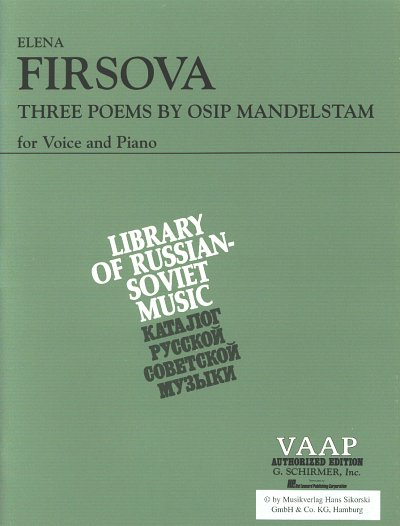 Three Poems of Osip Mandelstam, Op. 23, GesSKlav (Bu)