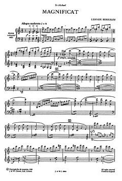 L. Berkeley: Magnificat Op.71, GchKlav (Part.)