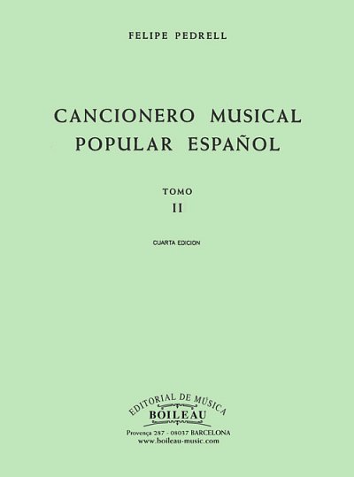 F. Pedrell: Cancionero Musical Popular Español 2
