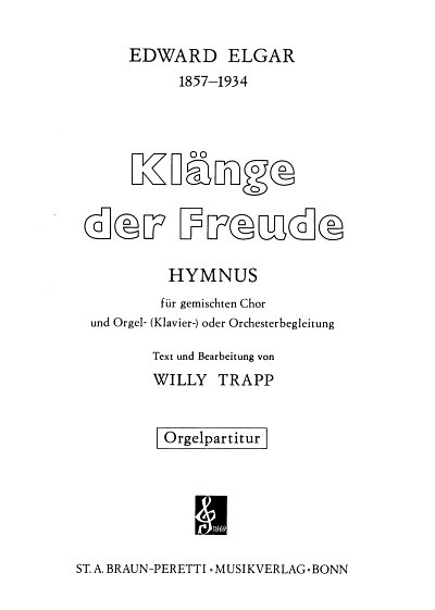 E. Elgar: Klänge der Freude, GchOrg/Klav (Orgpa)