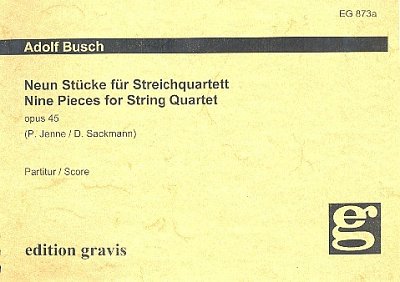Busch Adolf: 9 Stuecke Op 45 (1931/36)