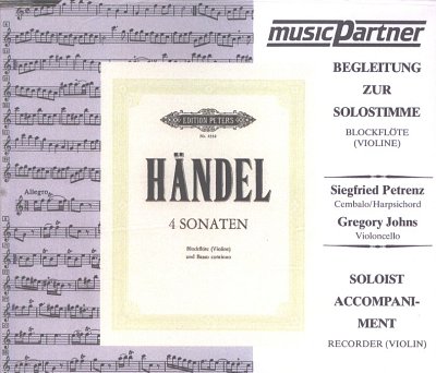 G.F. Händel: 4 Sonaten HWV 360/362/365/369, Ablf/FlVlBC (CD)
