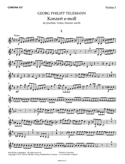 G.P. Telemann: Konzert e-Moll TWV 52:e3, Stro (Stsatz)