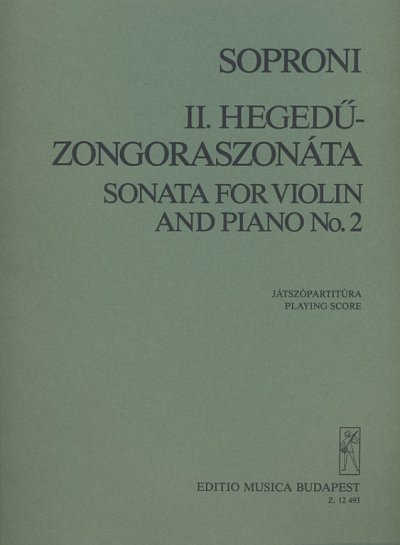 J. Soproni: Sonate Nr. 2, VlKlav (KlavpaSt)