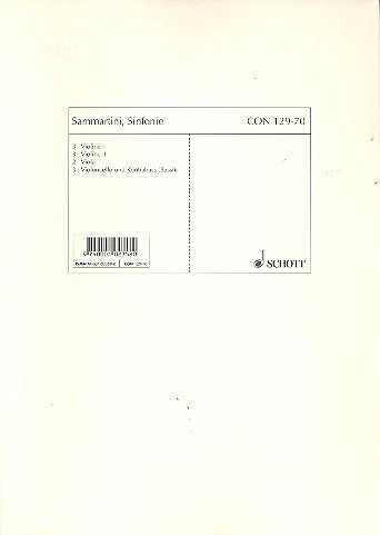 San Martino, San Martini, Giovanni Battista: Sinfonie A-Dur J-C 62