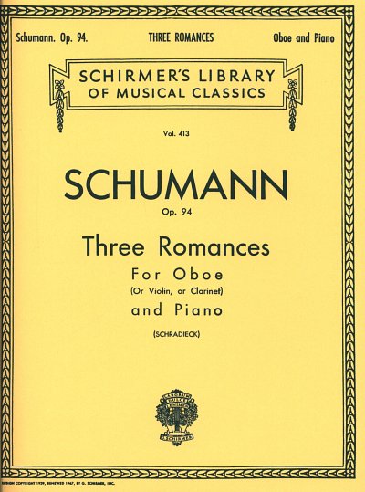 R. Schumann: Three Romances op. 9, Ob/VlKlKlav (Klavpa2Solo)