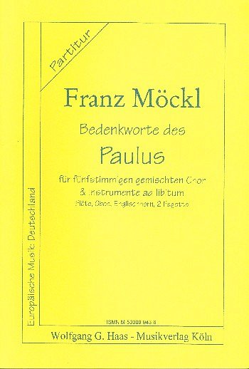 F. Moeckl: Bedenkworte Des Paulus