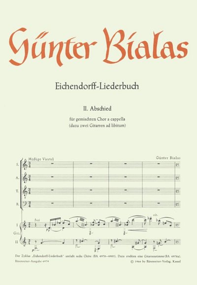 G. Bialas: Abschied für gemischten Chor a cappella Nr (Chpa)