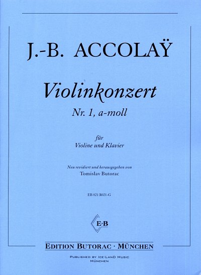 J.-B. Accolay: Violinkonzert Nr. 1 a-Moll, VlKlav (KlavpaSt)