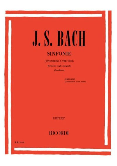 J.S. Bach: Sinfonie (Invenzioni A Tre Voci), Klav