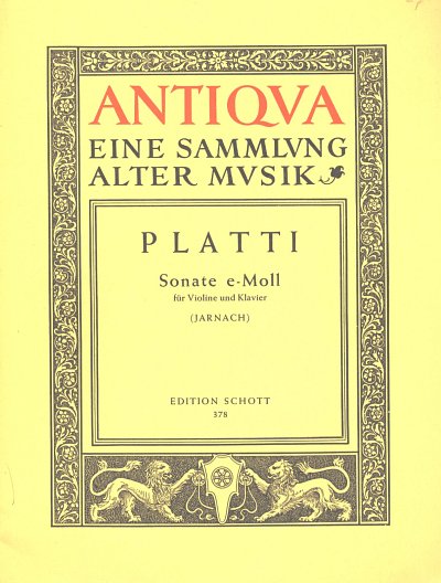 G.B. Platti: Sonate Nr. 1 e-Moll