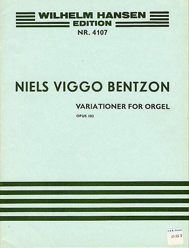N.V. Bentzon: Variations For Organ Op.103, Org