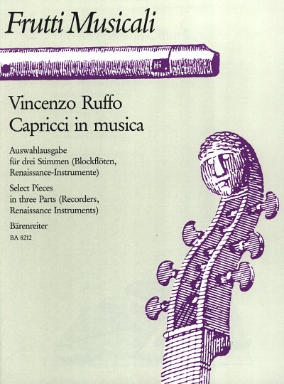 V. Ruffo: Capricci in musica für Blockflötenensemble (Pa+St)