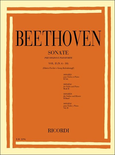 L. van Beethoven: 10 Son. Per Vl. E Pf. Vol. II: N.6-10