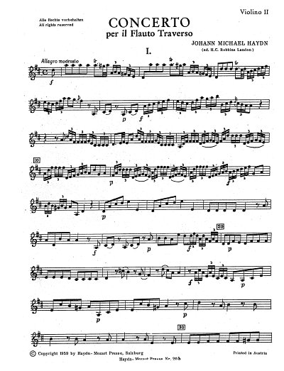M. Haydn: Concerto per il Flauto Traverso 