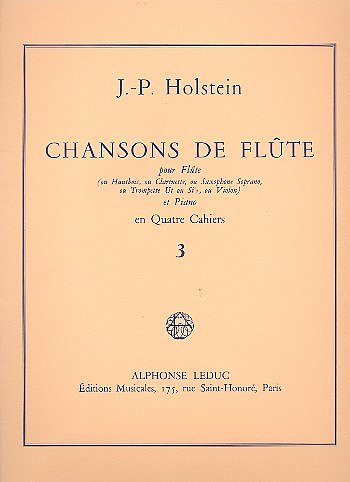J.-P. Holstein: Jean-Paul Holstein: Chansons, FlKlav (Part.)