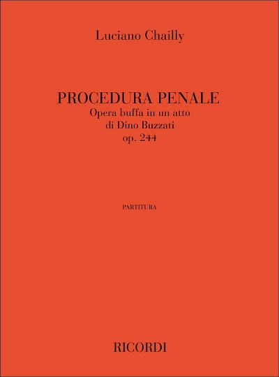 L. Chailly: Procedura penale, GsGchOrch (Part.)