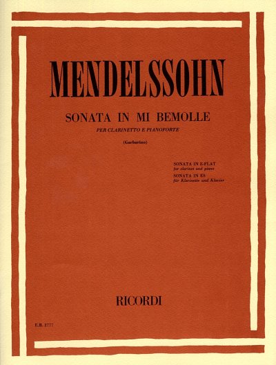 F. Mendelssohn Barth: Sonata E-flat  (Part.)