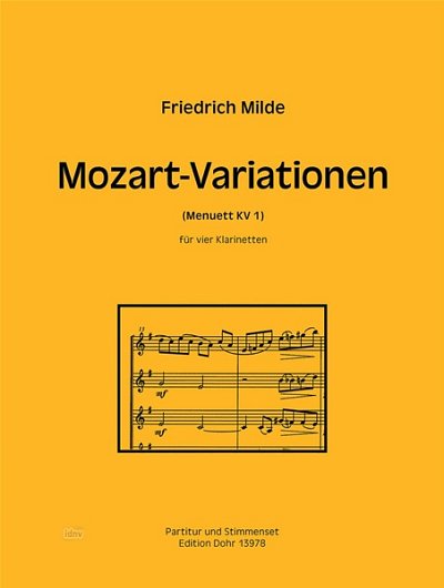 F. Milde: Mozart-Variationen, 4Klar (Pa+St)
