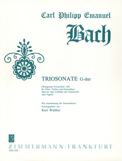 C.P.E. Bach: Triosonate G-Dur für Flöte, Violine und Generalbaß Wq 144