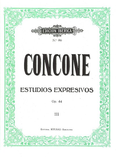 Concone Giuseppe: 15 Estudios Expresivos Op 44