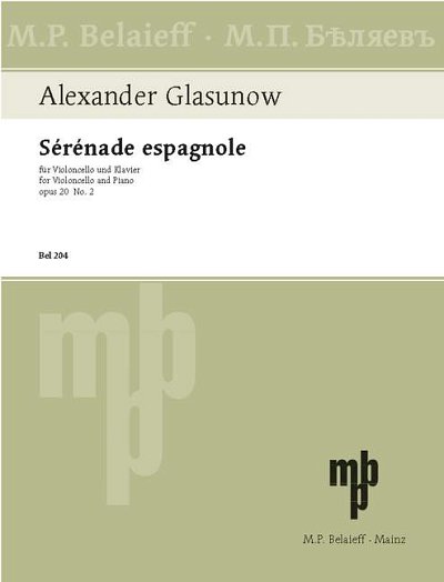 DL: A. Glasunow: Sérénade espagnole, VcKlav