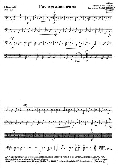 K. Vacek: Fuchsgraben (Polka), Blask (Bass1C)