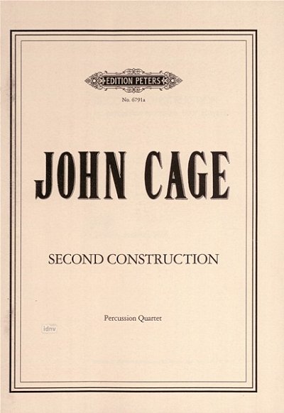 J. Cage: Second Construction fuer Schl., Schlagzeug