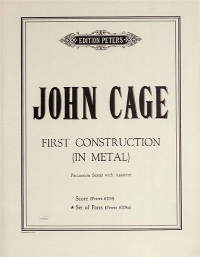 J. Cage: 1st Construction (in Metal), Schlagzeug