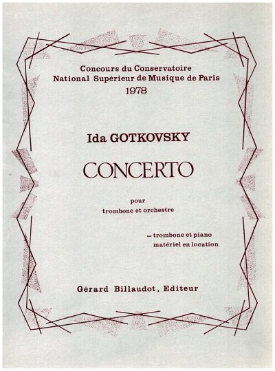I. Gotkovsky: Concerto pour trombone et orchestre à vent