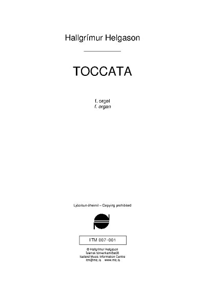 H. Helgason: Toccata, Org