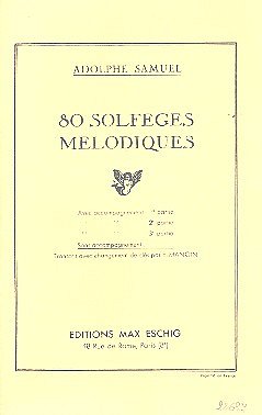 8O Solfeges Melodiques Sans Accompagnement (1-80) (Bu)