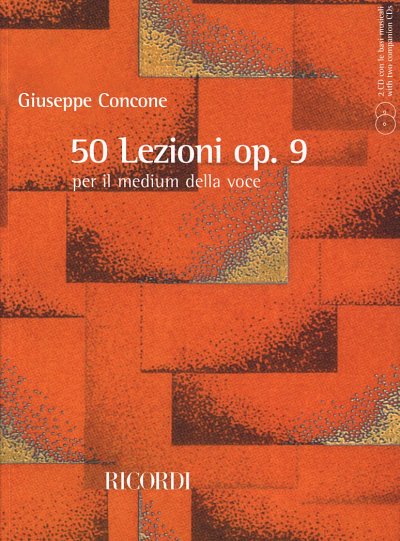 G. Concone: 50 Lezioni op. 9, GesKlav (+2CDs)