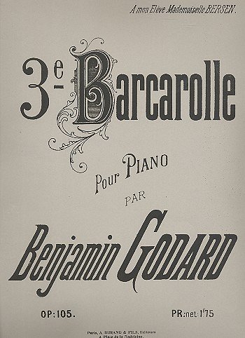 B. Godard: Barcarolle N 3 Piano , Klav